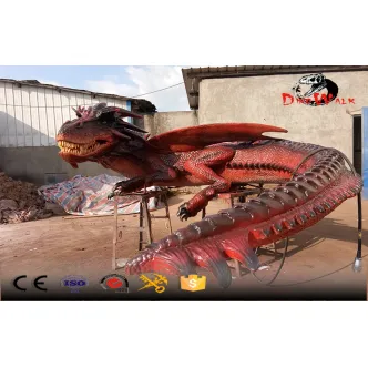 parque de atracciones animado dragón malvado del cuento de hadas
