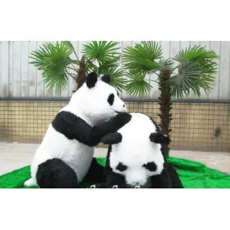 Modelo de panda animatrónico realista de tamaño natural para parque.