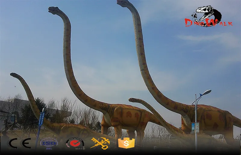 Dinosaurio Omeisaurus enorme de 30m de largo, modelo de dinosaurio artificial para parques