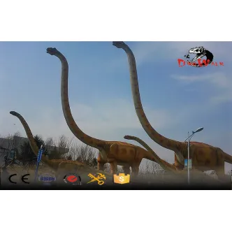 Dinosaurio Omeisaurus enorme de 30m de largo, modelo de dinosaurio artificial para parques