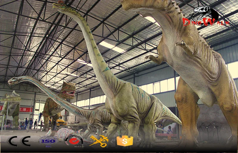 Modelo de simulación de dinosaurio animatrónico de gran tamaño, suministro directo de fábrica