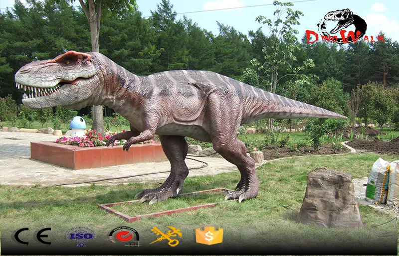 Modelo de dinosaurio de exhibición al aire libre atractivo de tamaño mediano T-Rex