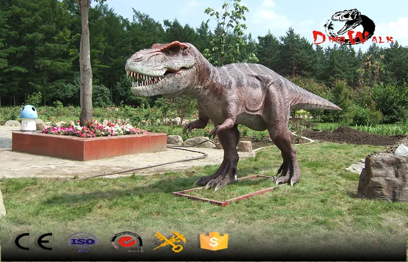 Modelo de dinosaurio de exhibición al aire libre atractivo de tamaño mediano T-Rex