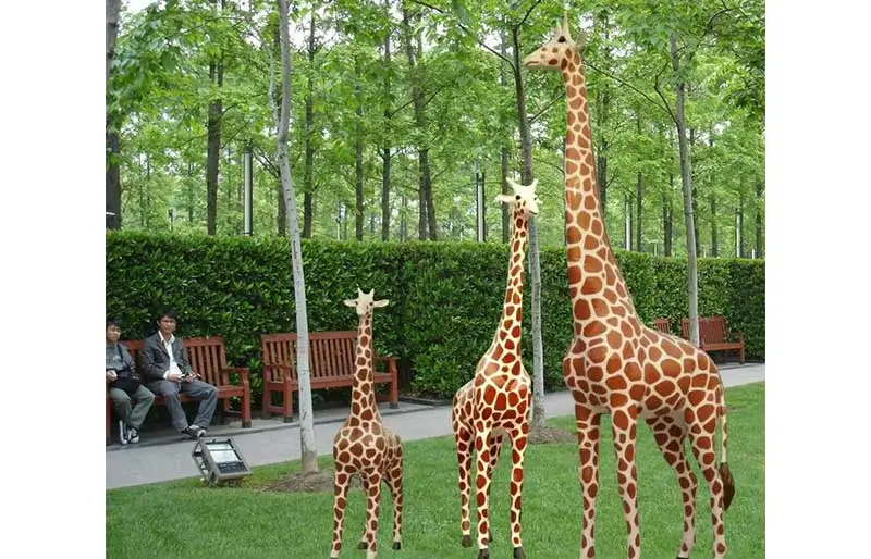 Estatuas de animales de fibra de vidrio para parques y experiencias Dino walk