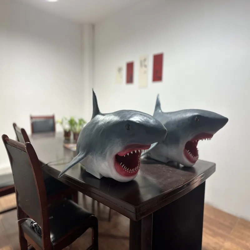 Modelo de tiburón de animales marinos animatrónicos artificiales