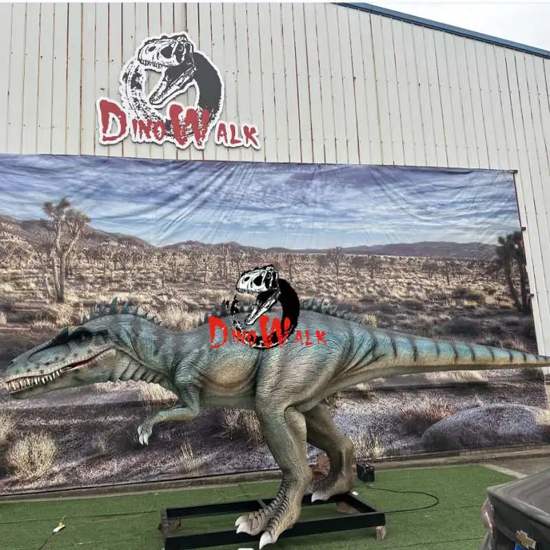 Modelo de dinosaurio rajasaurus animatrónico realista