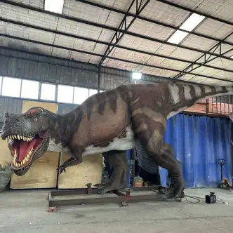 Parque temático personalizado de tamaño natural, modelo T-Rex de dinosaurio animatrónico de 10 metros de longitud