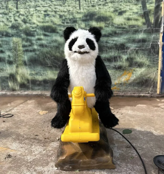 Life size real animatronic panda animal model for exhibition Life size real animatronic panda animal model for exhibition