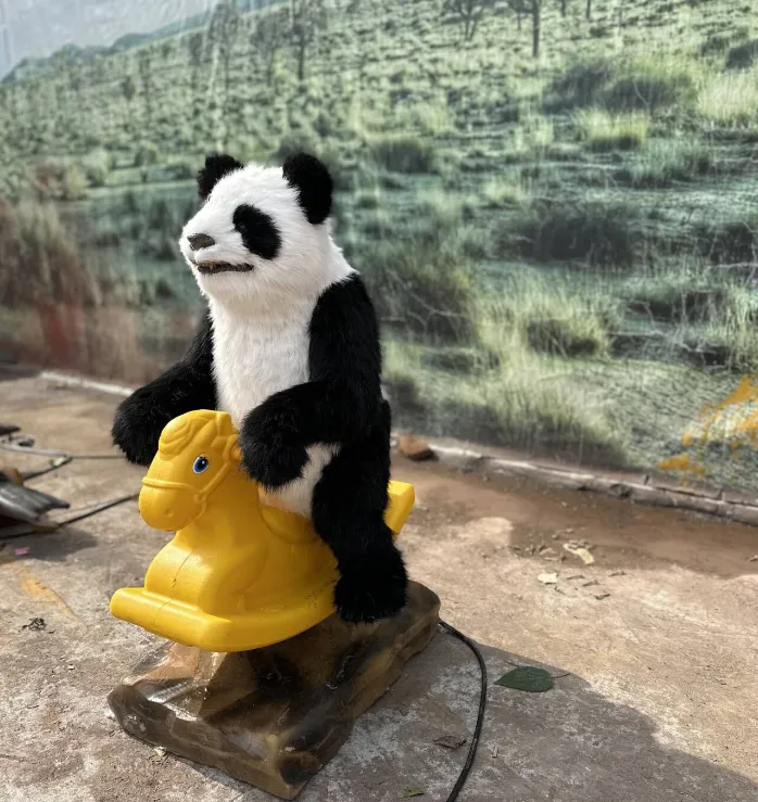 Life size real animatronic panda animal model for exhibition Life size real animatronic panda animal model for exhibition