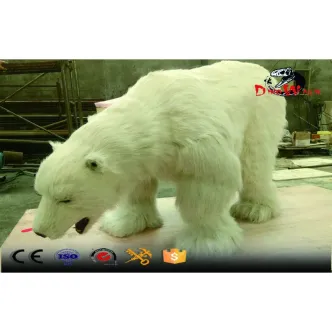 Oso polar realista de tamaño natural de la serie Animal para zoológico