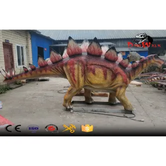 modelo de dinosaurio estegosaurio animatrónico para dino park