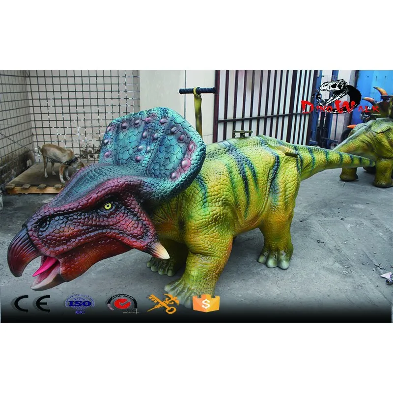  paseo en dinosaurio Triceratops de simulación de caminata para entretener 