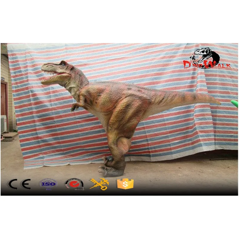 Disfraz de dinosaurio animatrónico con piernas ocultas para adultos que caminan para espectáculo de fiesta