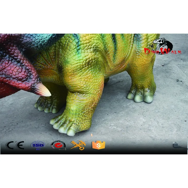  paseo en dinosaurio Triceratops de simulación de caminata para entretener 