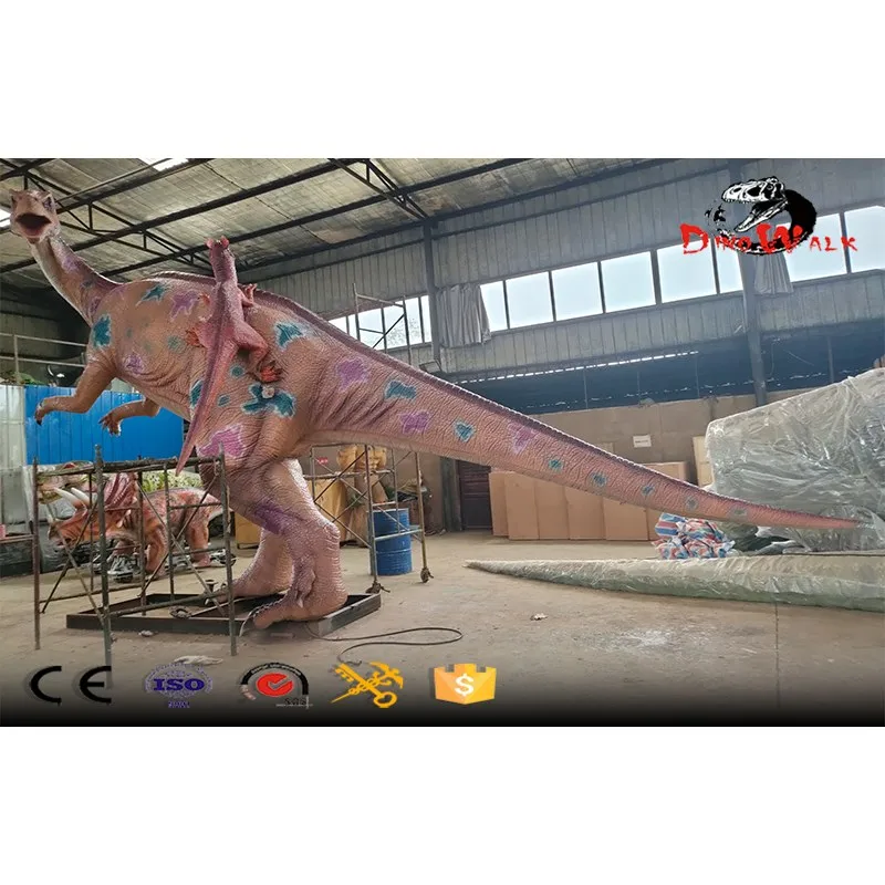 Dinosaurio plateosaurio animatrónico de tamaño natural