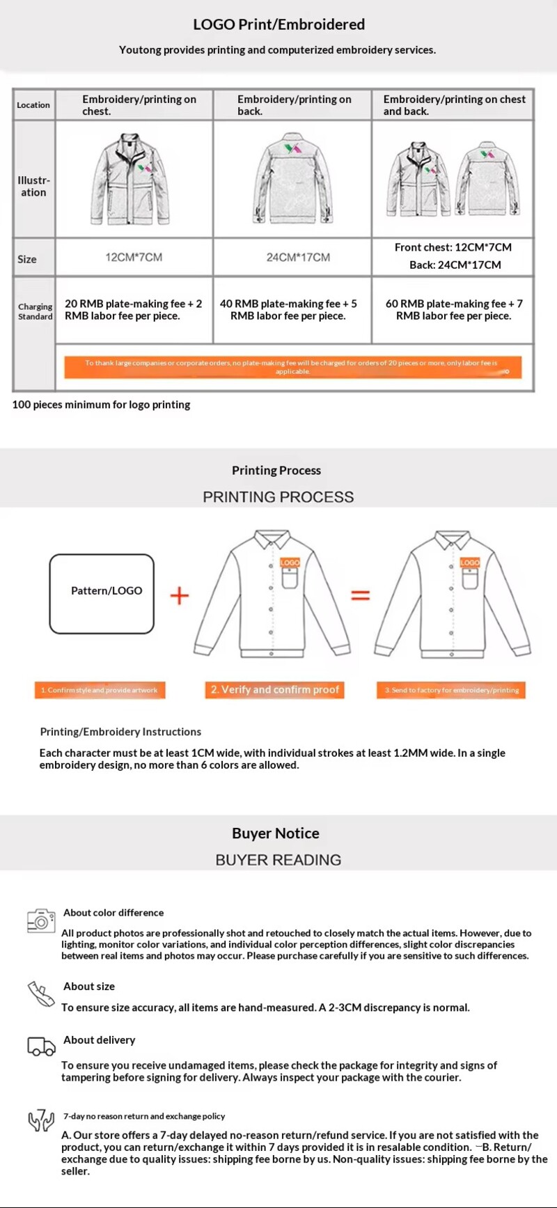 Quick Dry Long Sleeve Work Uniform
