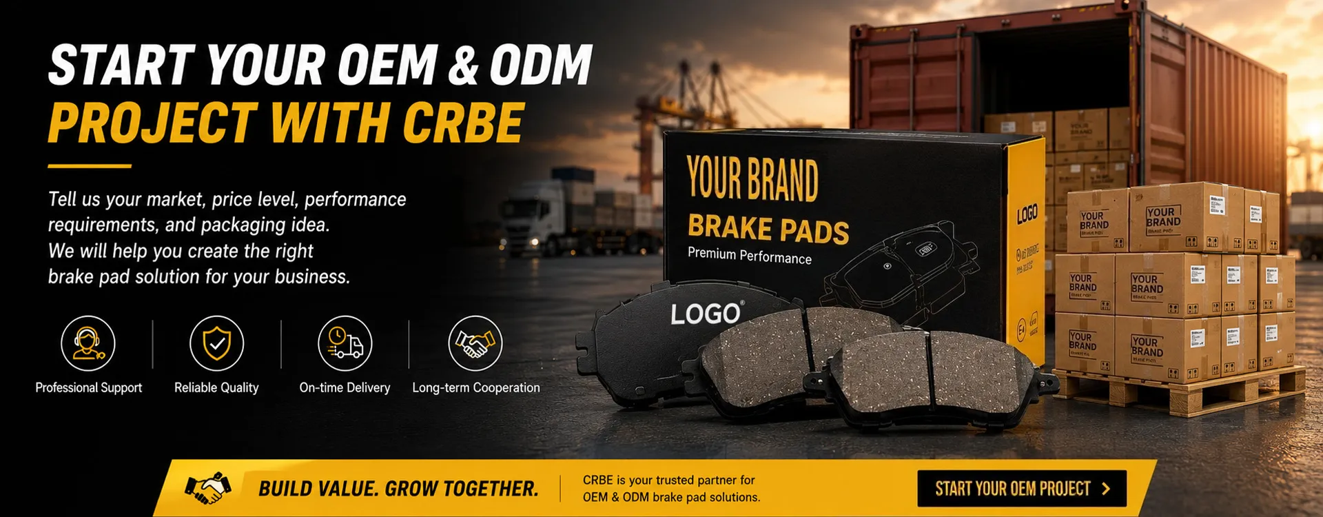 OEM & ODM სამუხრუჭე ბალიშის გადაწყვეტილებები