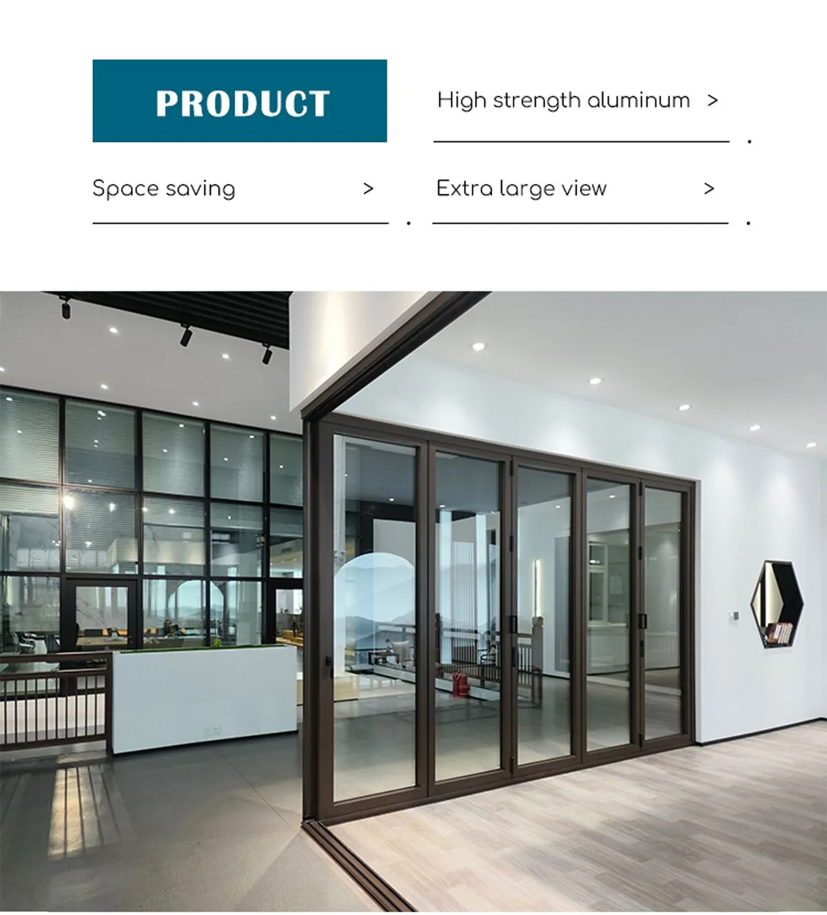 Efficient Aluminum Folding Doors - Superior Insulation, Soundproofing, and Space-Saving Design