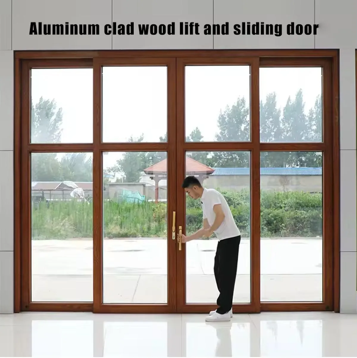 Premium Aluminum Clad Wood Sliding Doors - Exceptional Insulation, Soundproofing, and Space Efficiency