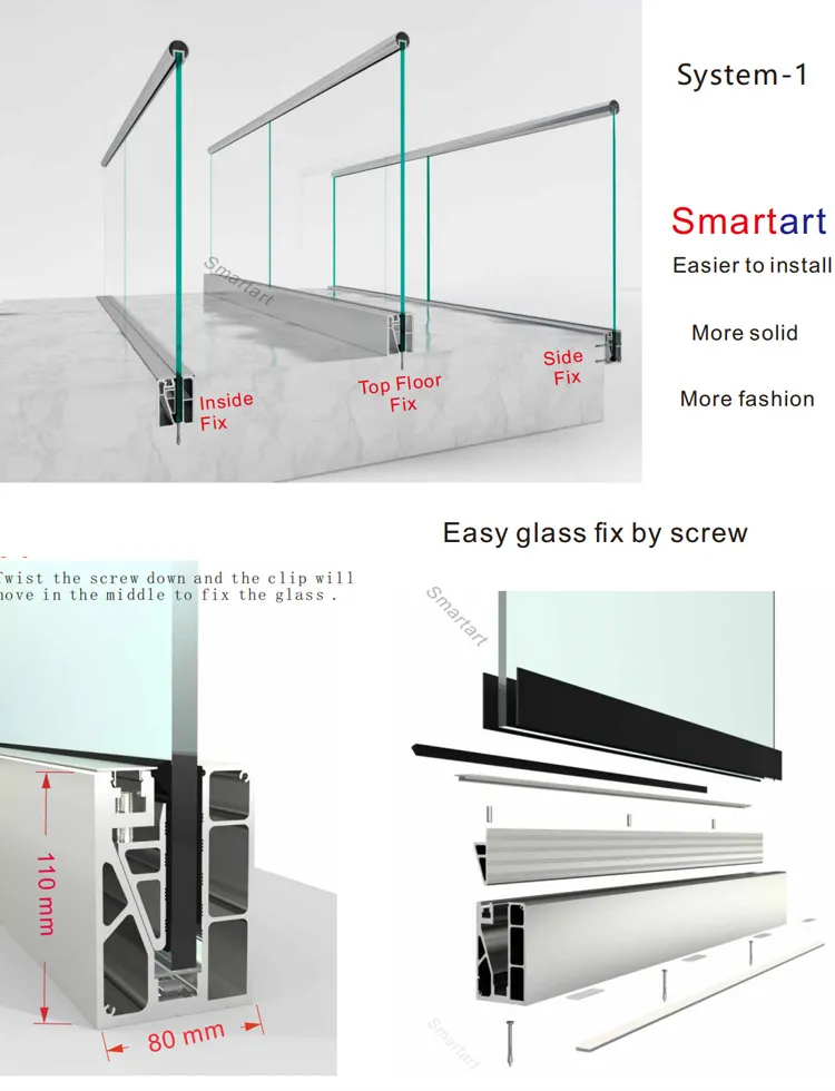 Base Shoe Glass Railing