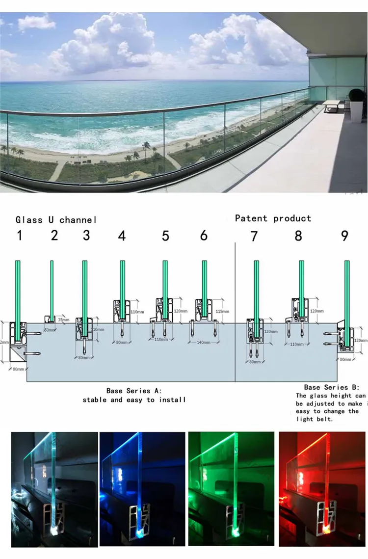 Glass Railing Boot Base Shoe Glass Railing