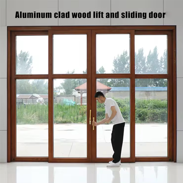 Premium Aluminum Clad Wood Sliding Doors - Exceptional Insulation, Soundproofing, and Space Efficiency