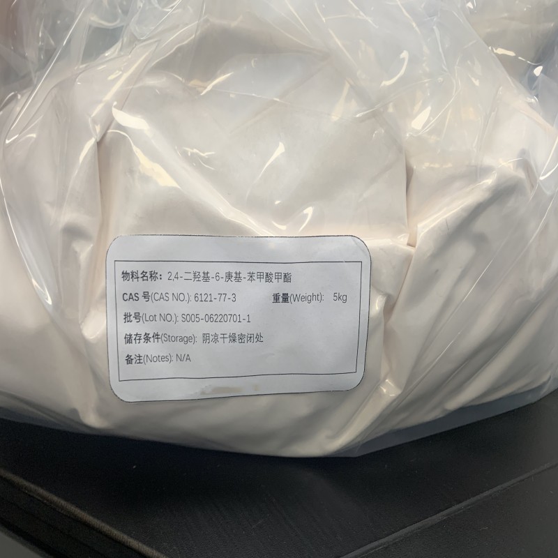 Benzoic acid, 2-heptyl-4,6-dihydroxy-, methyl ester cas 6121-77-3