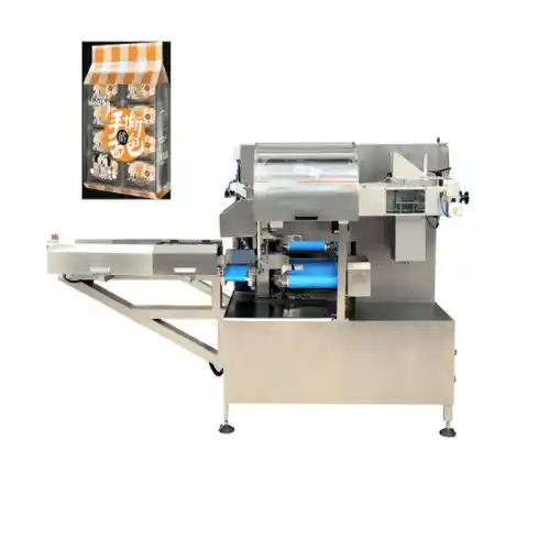 Automatic bread toast pouch loading closing machine