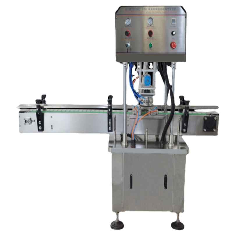 Automatic single head vacuum jar capping machine