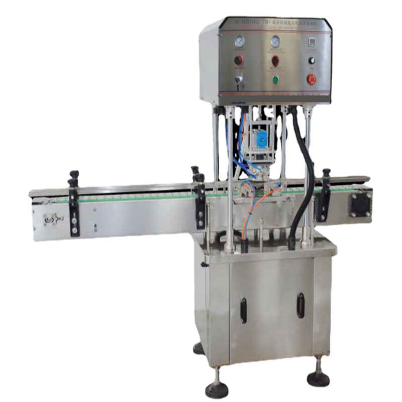 Automatic single head vacuum jar capping machine