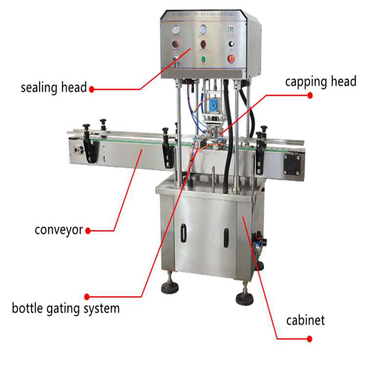 Automatic single head vacuum jar capping machine