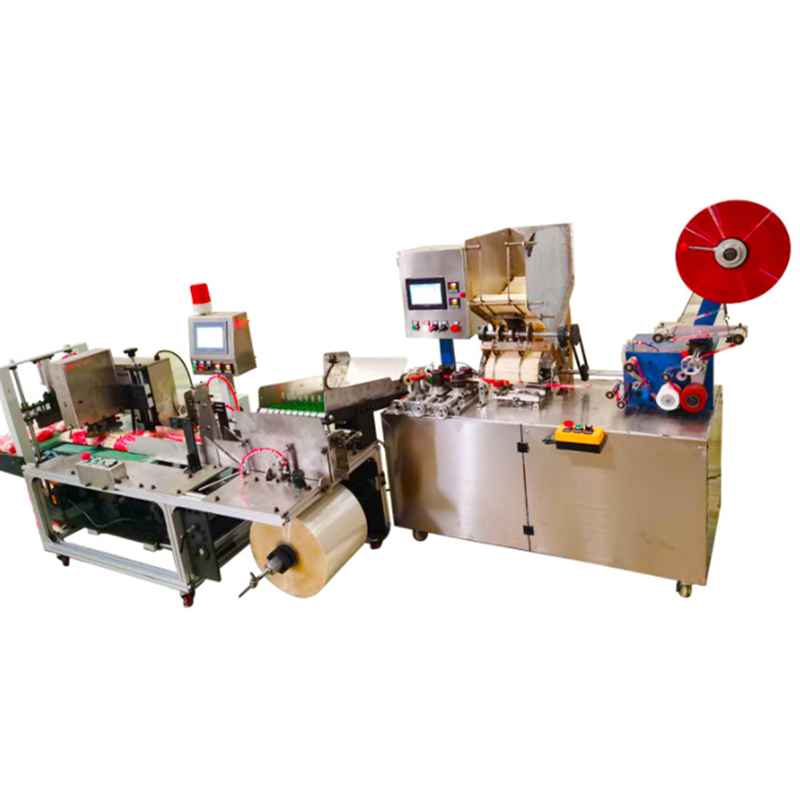 Automatic straw packing machine with end wrapping