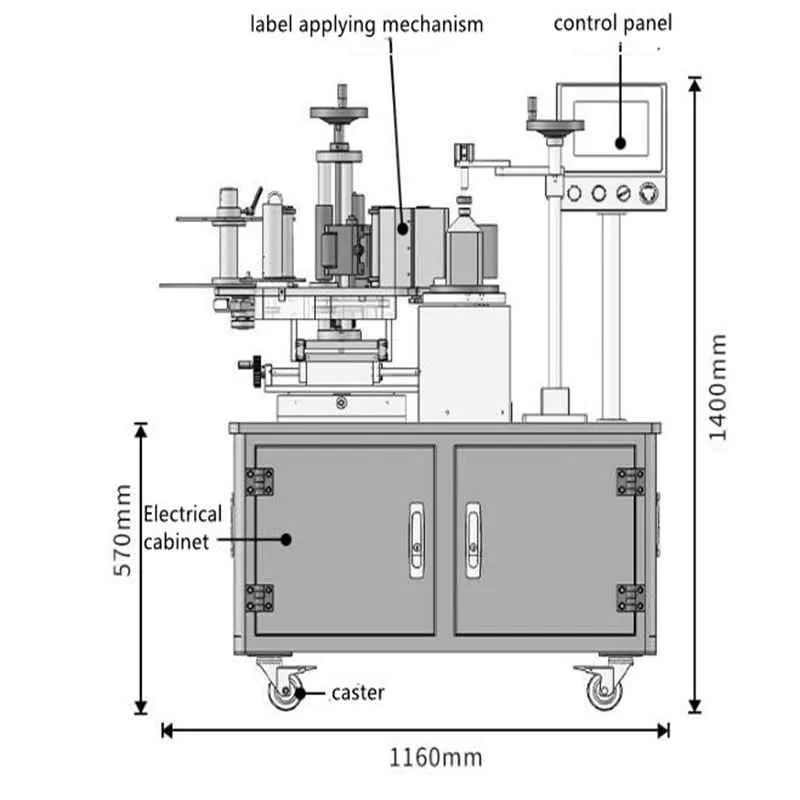 Semi automatic vertical labeling machine