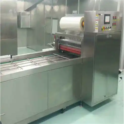 Continuous MAP tray sealing machine