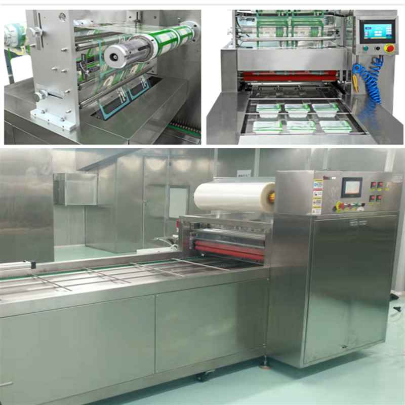 Continuous MAP tray sealing machine