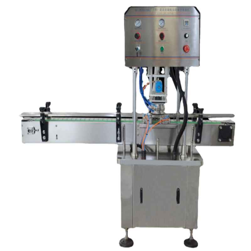 Automatic single head vacuum jar capping machine