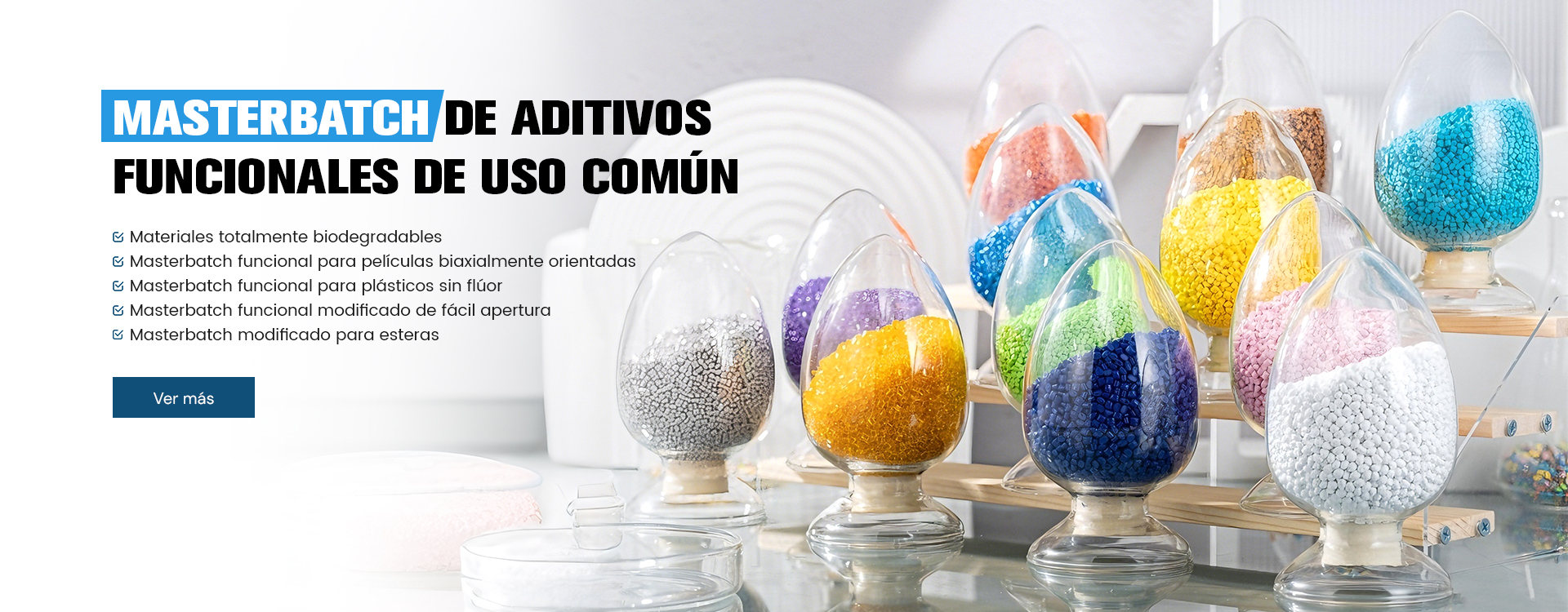 ADITIVOS FUNCIONALES DE MASTERBATCH COMÚNMENTE UTILIZADOS