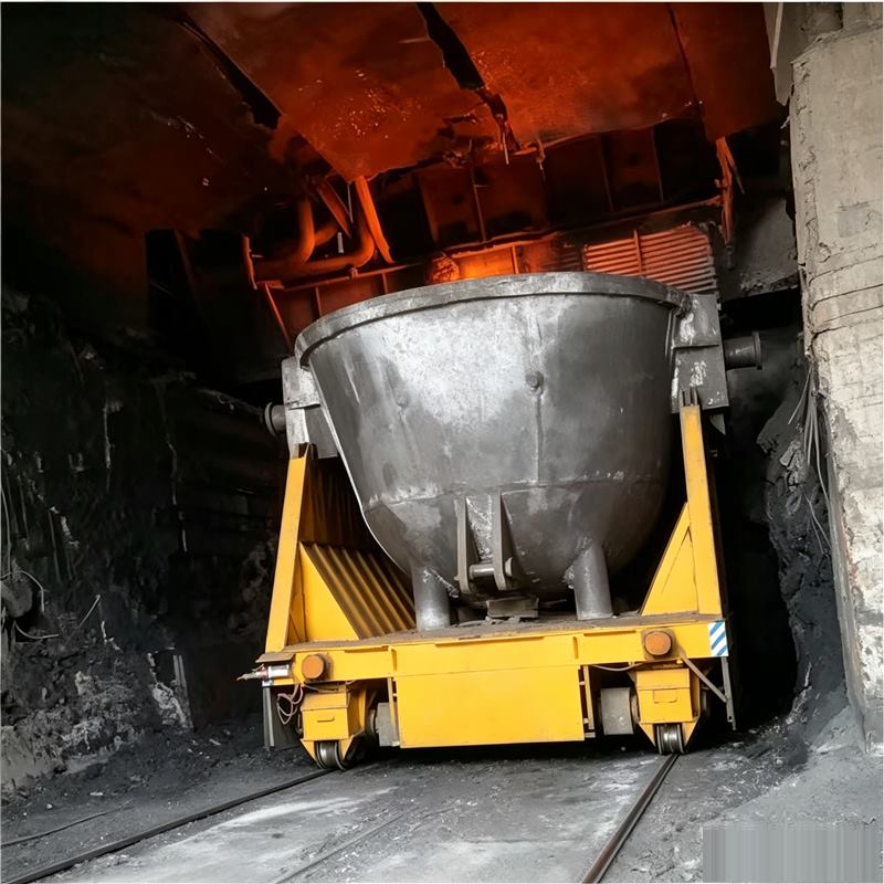 Transfer Trolley 180T Rail Transfer Cart with 230T Turntable – High Temperature