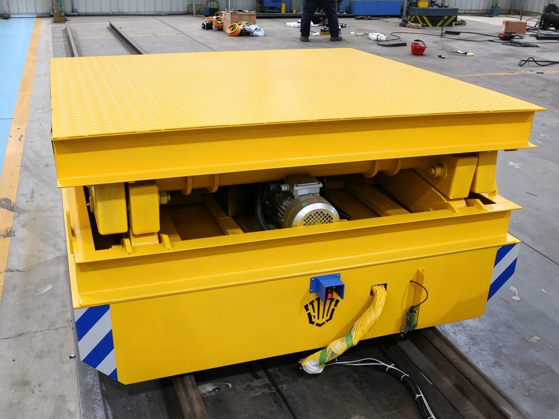 Factory Transfer 3T Rail Transfer Cart - No Battery, Continuous Power