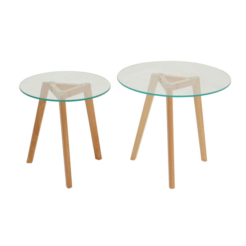 Glass Cofee Table Set Of 2 T-057