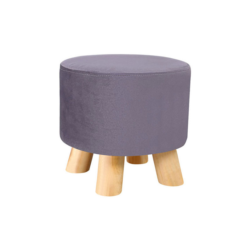 Grey Velvet Ottoman 06