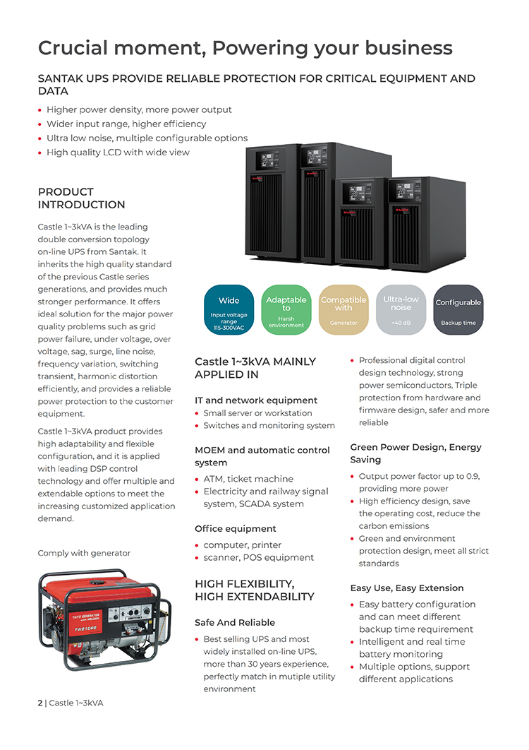 SANTAK Castle series Online UPS 1-10KVA