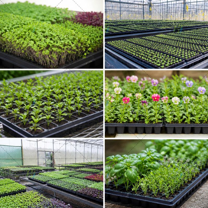 Anzuchtschalen aus Kunststoff mit 128 Zellen für den Garten