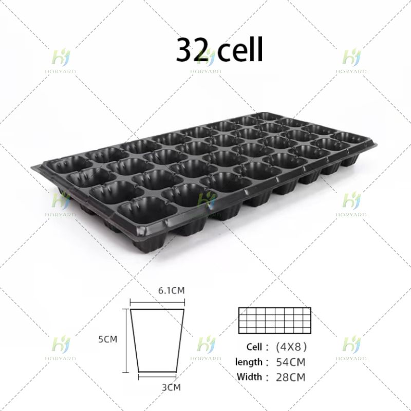 32-Zellen-Tiefloch-Anzuchttablett für Gartengemüse, Blumenzucht-Sämlingstabletts