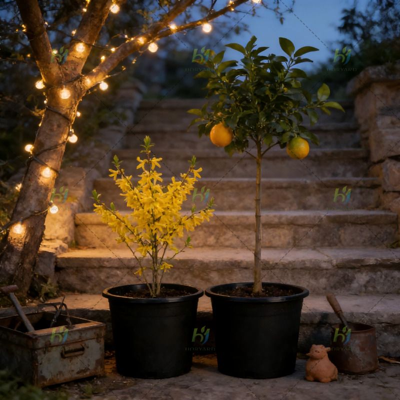 Schwarzer 7-Gallonen-Pflanztopf aus Kunststoff für Baumschulpflanzen und den Garten