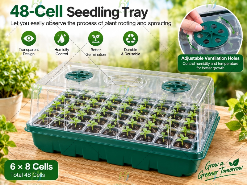 48 Zellsaat-Startertablett-Kits mit Feuchtigkeitskuppel
