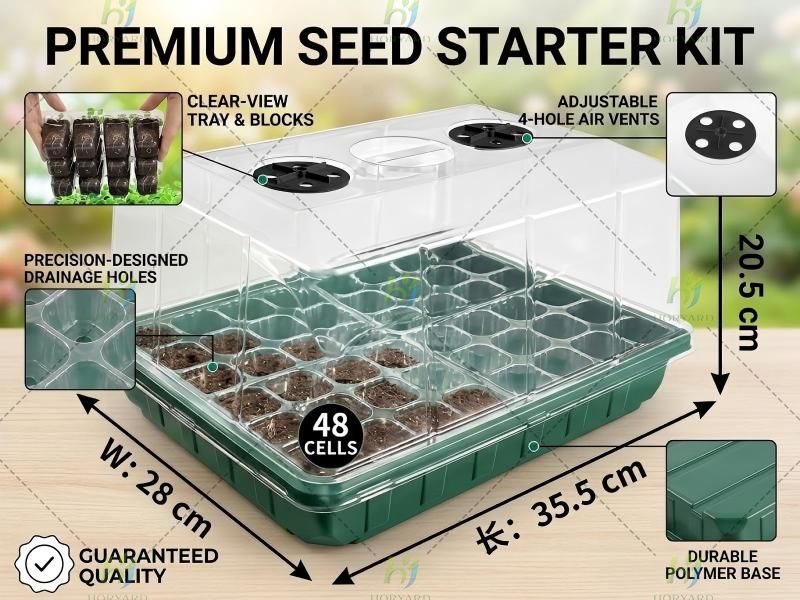 48 Zellsaat-Startertablett-Kits mit Feuchtigkeitskuppel