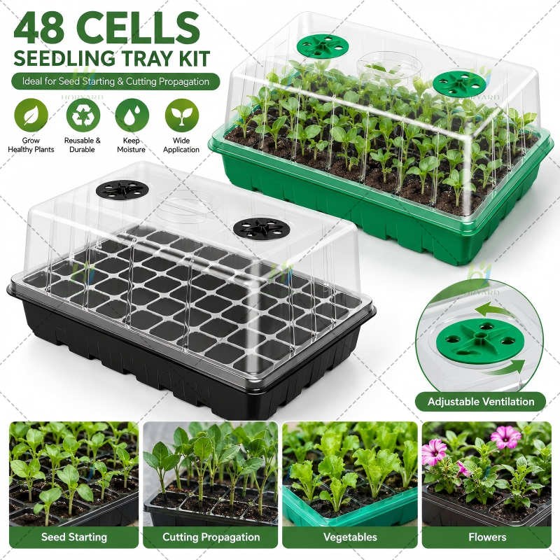 48 Zellsaat-Startertablett-Kits mit Feuchtigkeitskuppel