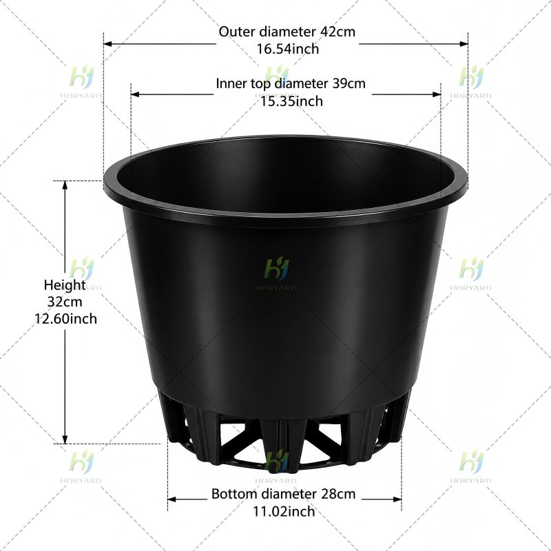 25L runder Blaubeer-Blumentopf (6,6 Gallonen)