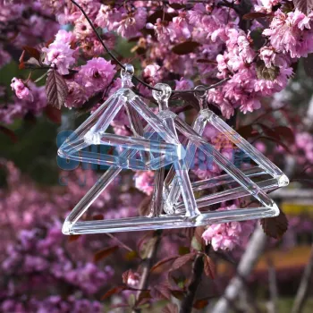 Piramide di canto in cristallo di quarzo trasparente